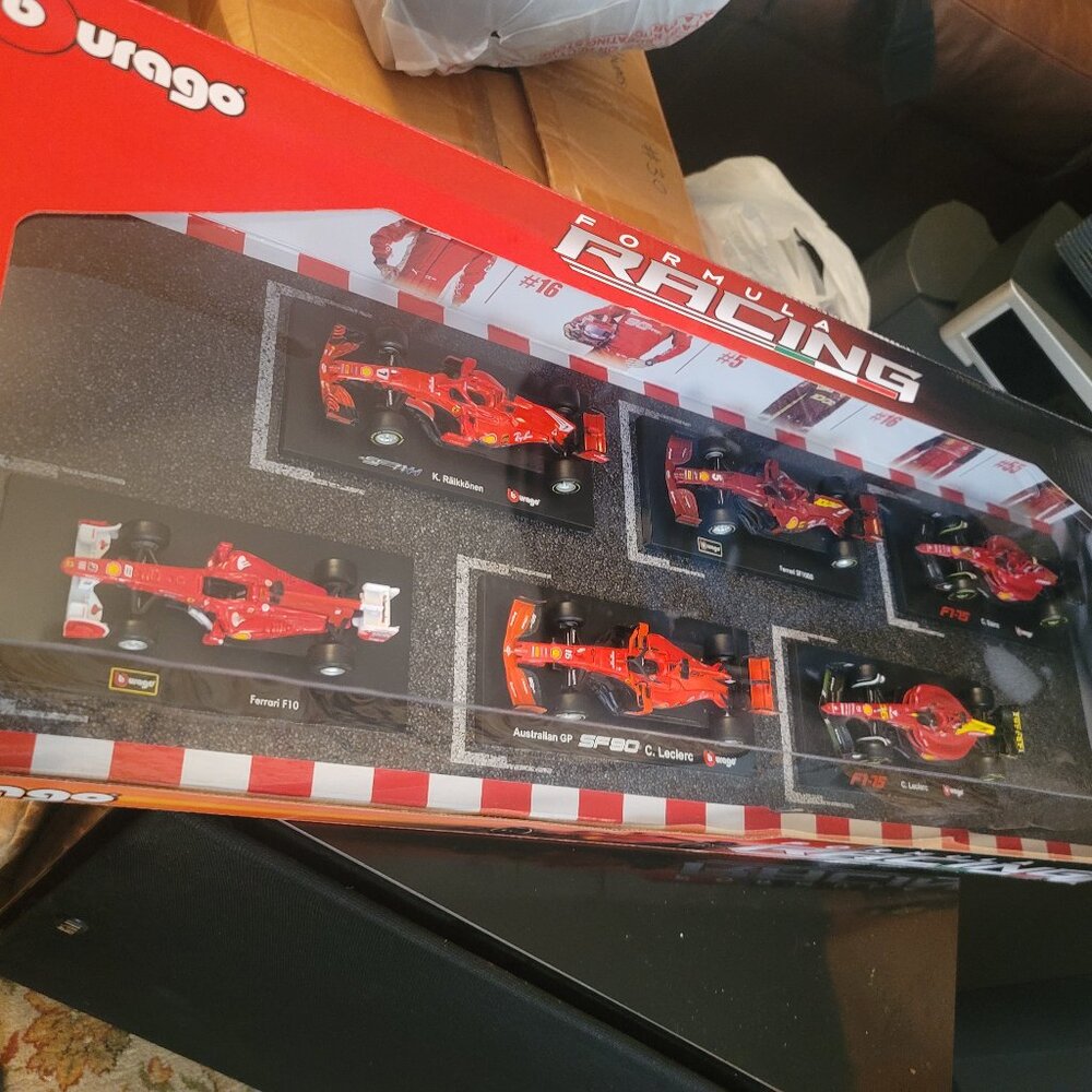 Bburago Ferrari Racing Formula 1 F1 1:43 Scale Die Cast Metal 6 Cars Brand New